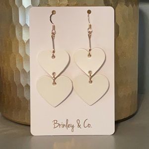 NEW!  Brinley & Co Heart Earrings w/gold hardware